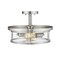 Z-Lite Savannah 2 Light Semi Flush Mount, Brushed Nickel & Clear 462SF14-BN - alternate 5